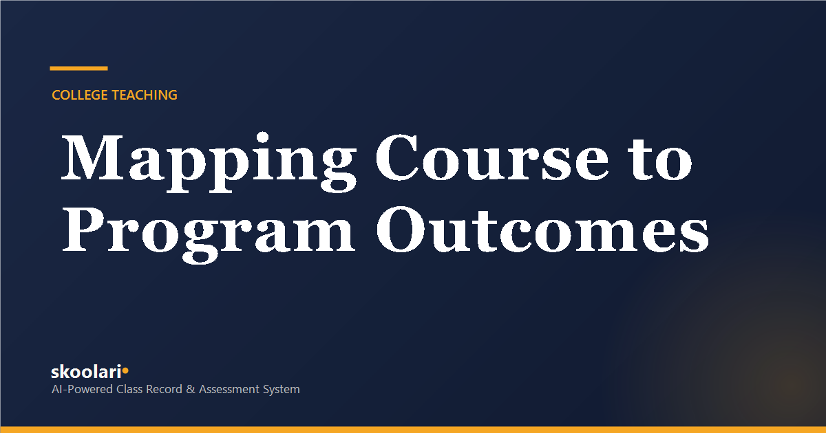 Mapping Course Outcomes to Program Outcomes