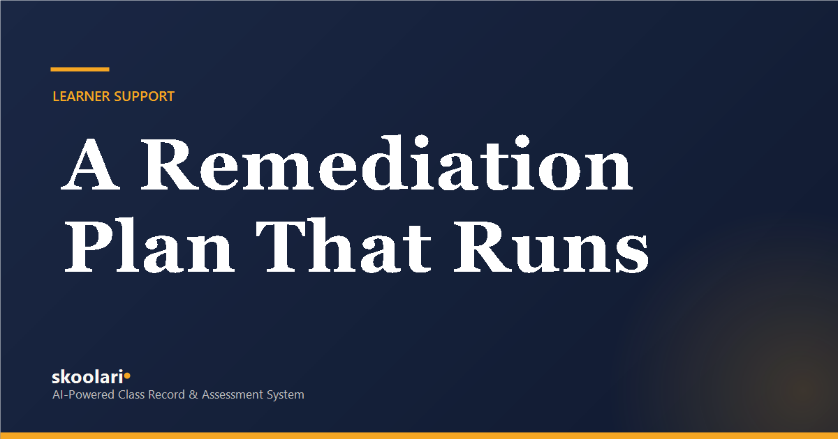 A Remediation Plan That Actually Runs