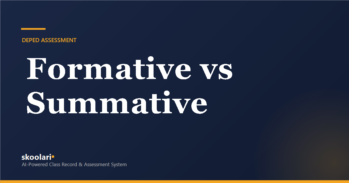 Formative vs summative assessment under DepEd Order No. 15, s. 2026